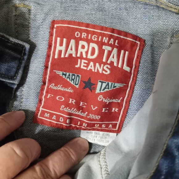 Y2K Western Hard Tail Jean Durable USA Cowgirl Mid Rise Mid Blue 26 Straight Zip - Picture 6 of 14